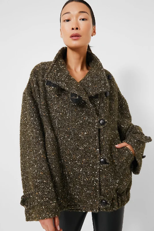 Fashionable Ease Khaki Hanis Jacket