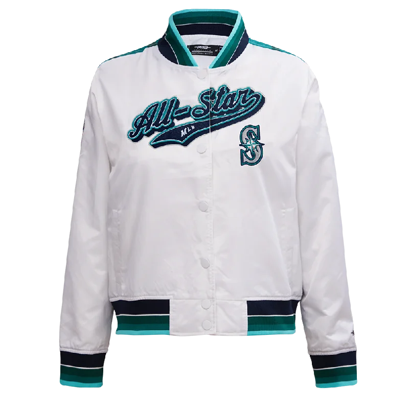Fashion Must-have MLB ALL STAR 2023 RIB WOMEN'S SATIN JACKET (WHITE)