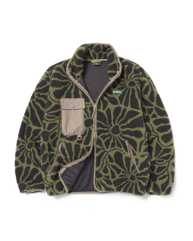 Editorial Design Wildflowers Full Zip High Pile Fleece