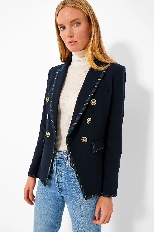 French Style Navy Stripe Miller Dickey Jacket