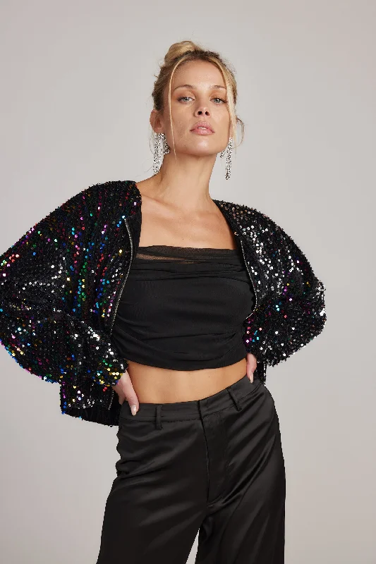Modern Tailoring Ozzy Multi Sequin Zip Up Jacket