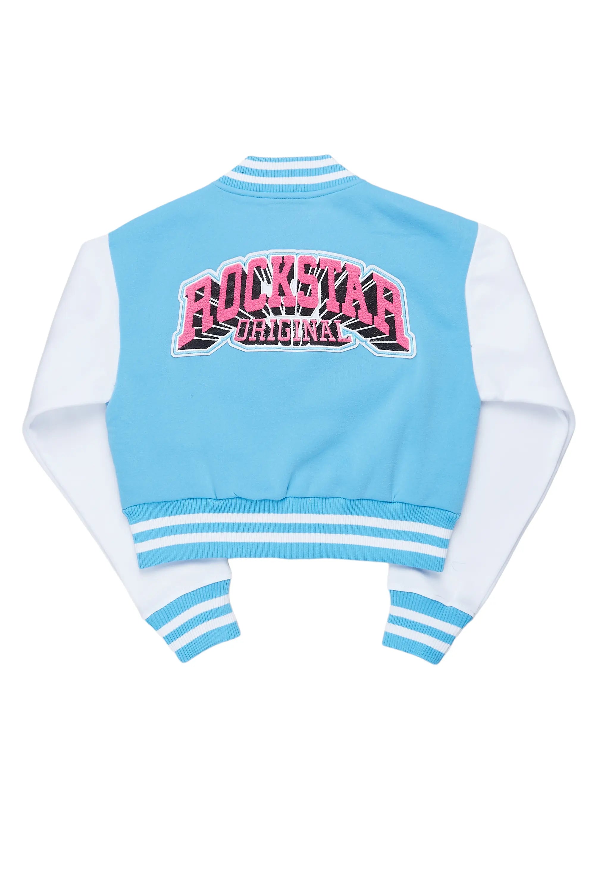 New Autumn And Winter Styles Gloria Blue Varsity Jacket