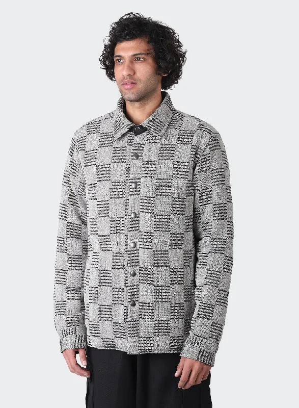 Leisure Travel Kardo Black Checkered Woody Cotton Jacquard Jacket