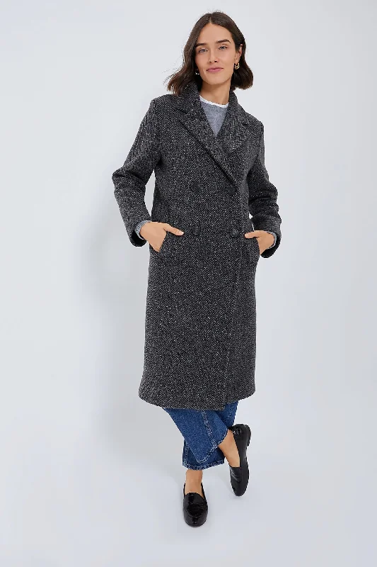 Exquisite Craftsmanship Dark Grey Corinto Coat