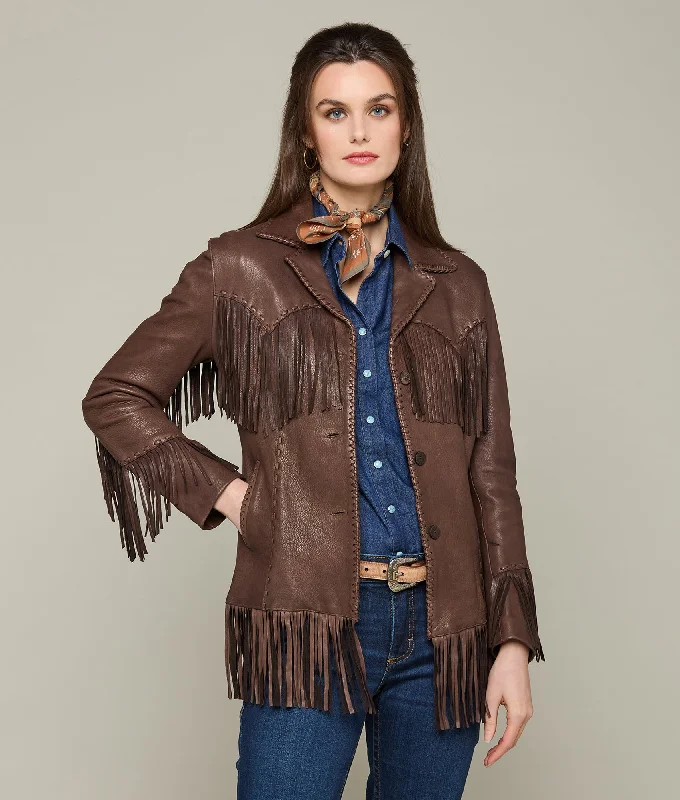 Ethnic Style Fringe Jacket :: Chocolate