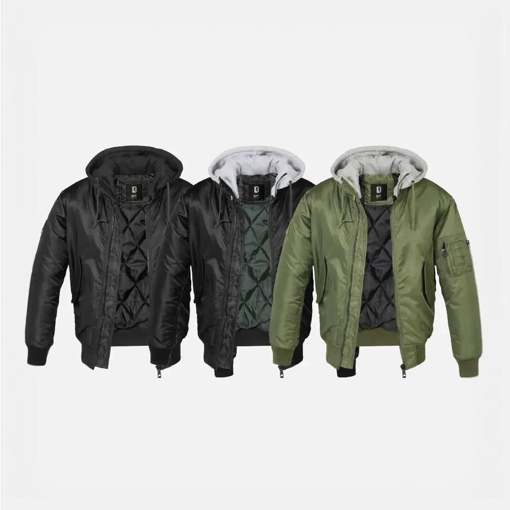 Cozy Fit Hooded MA1 Bomber Jacket