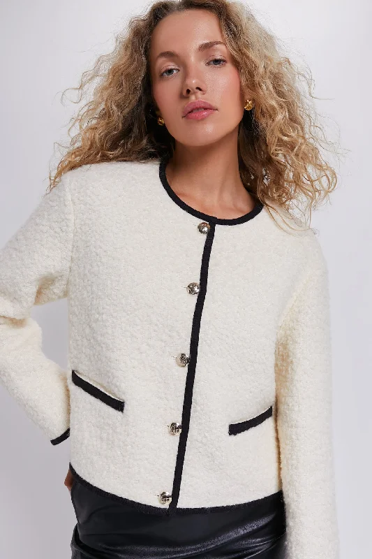 Fresh And Elegant Ivory Logan Jacket
