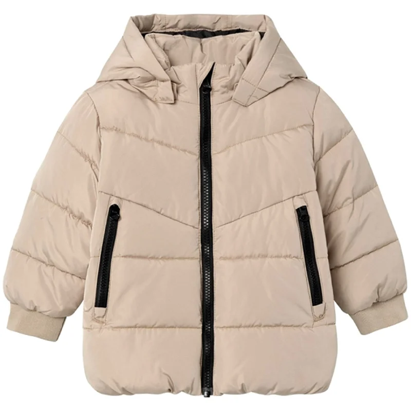 Light And Breathable Name it Weathered Teak Music Puffer Jacket