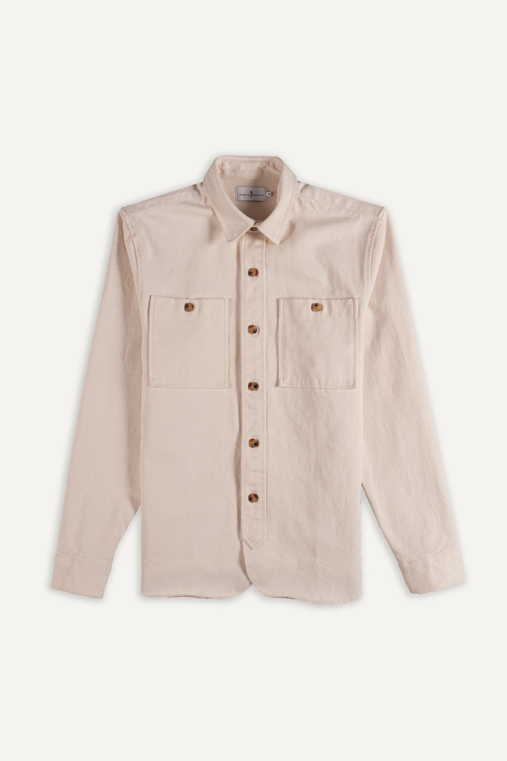 Classic Retro Cuisse de Grenouille Ecru Twill Paris Over Shirt