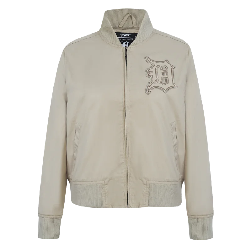 Versatile Items MLB DETROIT TIGERS NEUTRAL WOMEN'S TWILL JACKET (TAUPE)