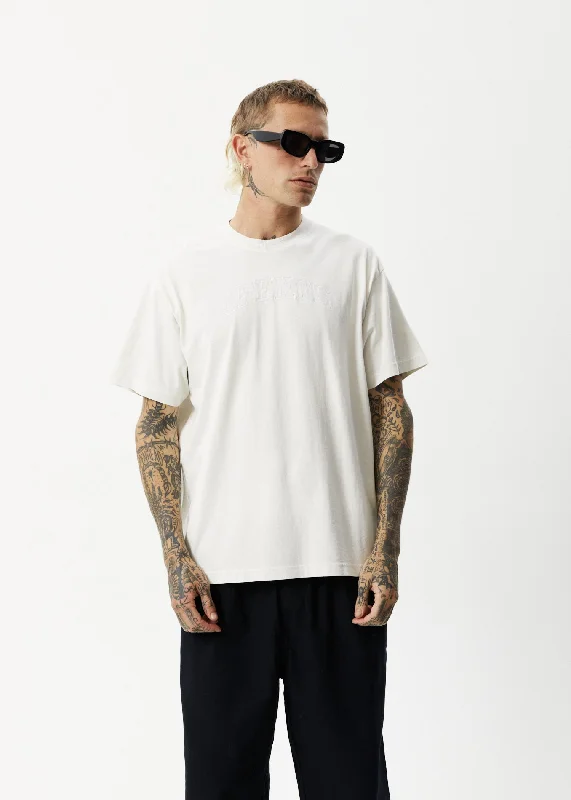 Free And Casual AFENDS Unlimited - Boxy Logo T-Shirt - Worn White