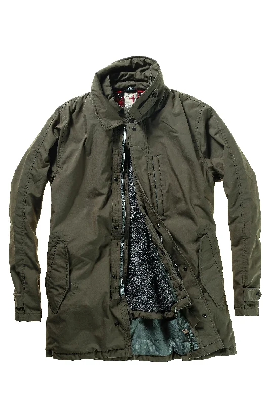 Classic Series Relwen Dark Army Green 2 in 1 Skiff Trench Jacket