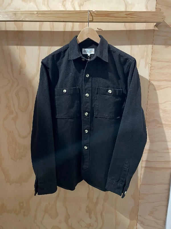 Classic Style Cuisse de Grenouille Noir Twill Paris Over Shirt - Wittmore Exclusive Classic Style Cuisse de Grenouille Noir Twill Paris Over Shirt - Wittmore Exclusive