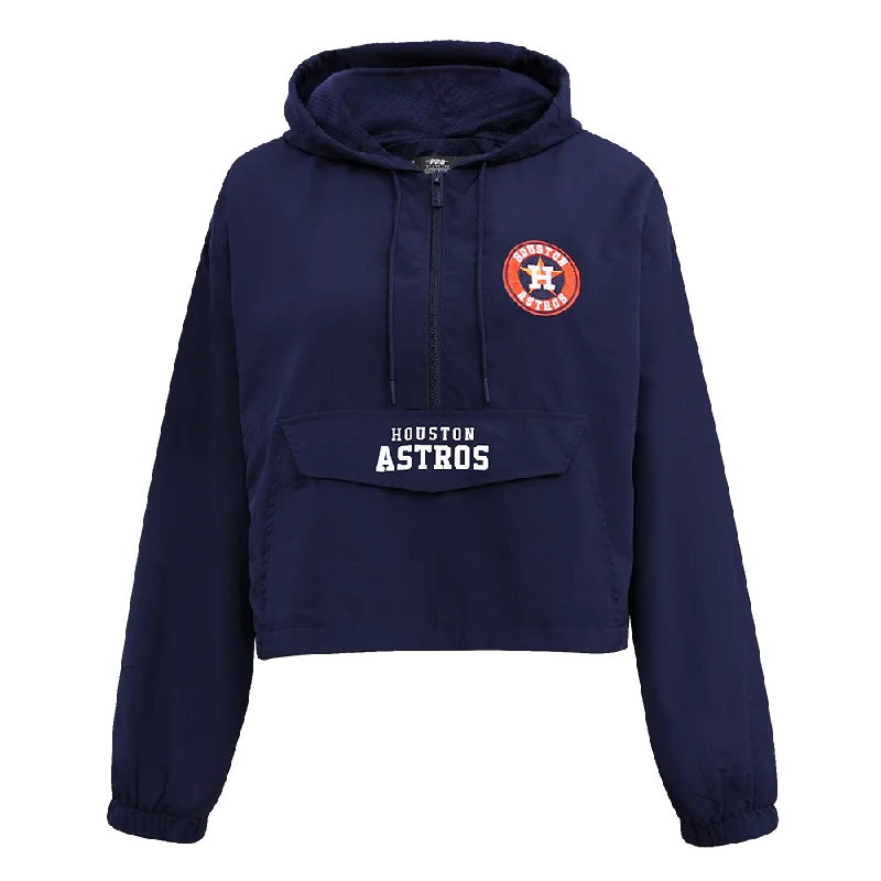 Exquisite workmanship MLB HOUSTON ASTROS CLASSIC WOMEN'S WIND WOVEN 1/2 JACKET (MIDNIGHT NAVY) Exquisite workmanship MLB HOUSTON ASTROS CLASSIC WOMEN'S WIND WOVEN 1/2 JACKET (MIDNIGHT NAVY)
