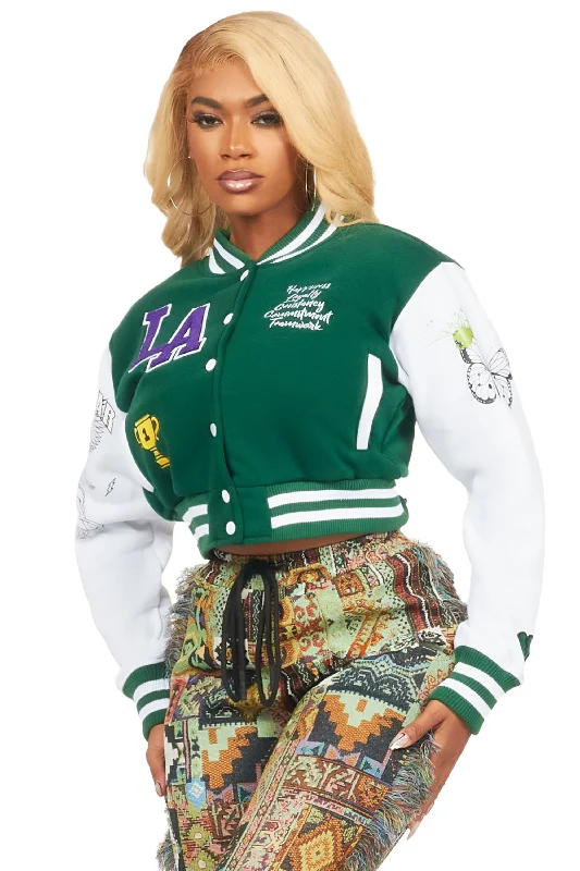 Classic Series Momo Green Varsity Jacket