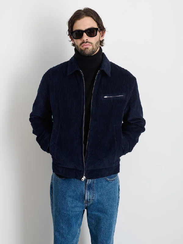 Casual Style Alex Mill Navy Corduroy Charlie Zip Jacket