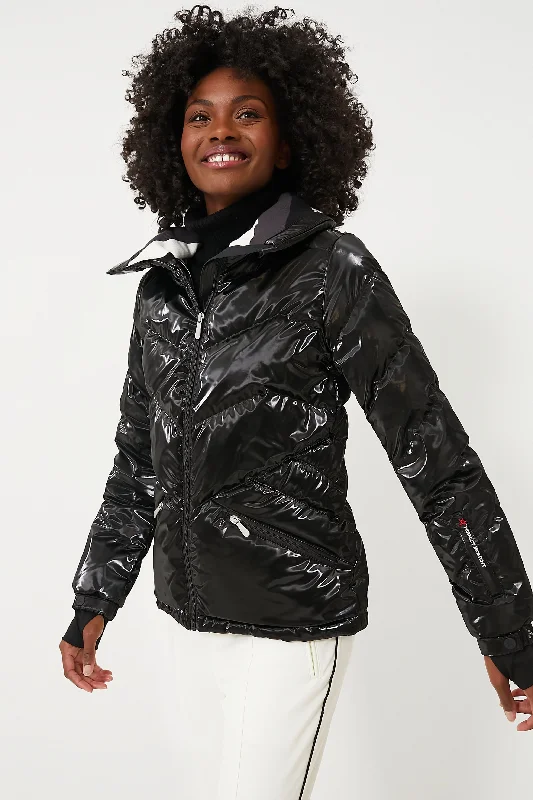 Urban Design Sense Black Liquid Ski Duvet Jacket