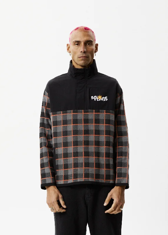 Fashion Concept AFENDS Mens Sunshine - Fleece Pullover - Black