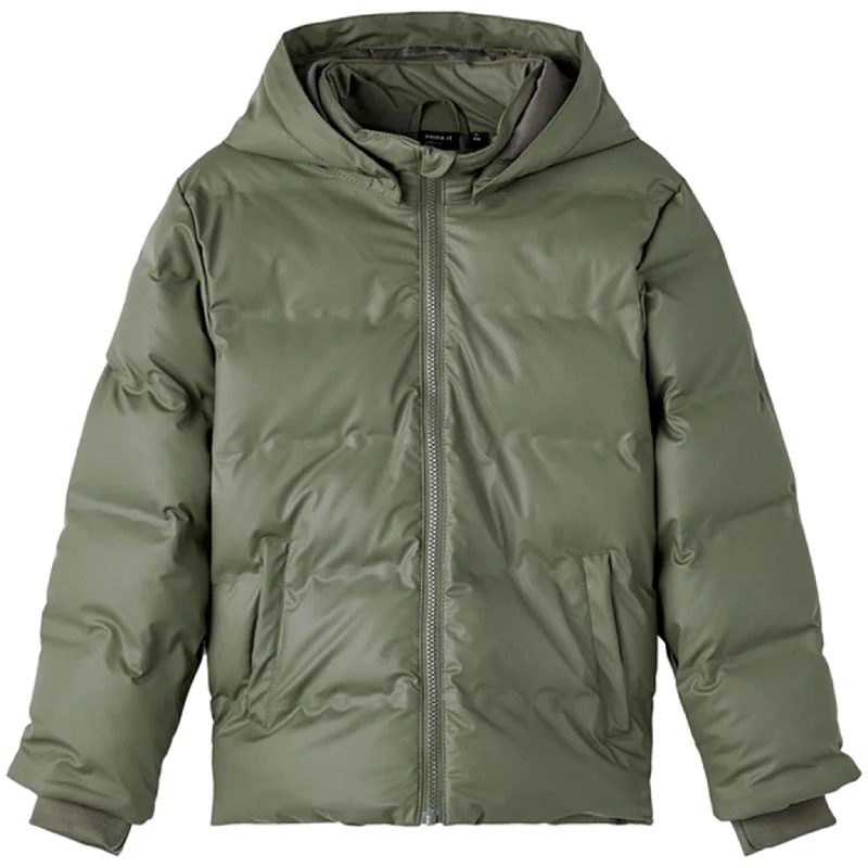 Simple Solid Color Name it Beetle Matt Puffer Jacket
