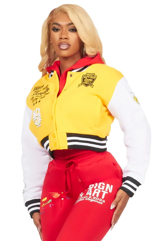 Must-have For Fashion Krizia Gold Varsity Jacket