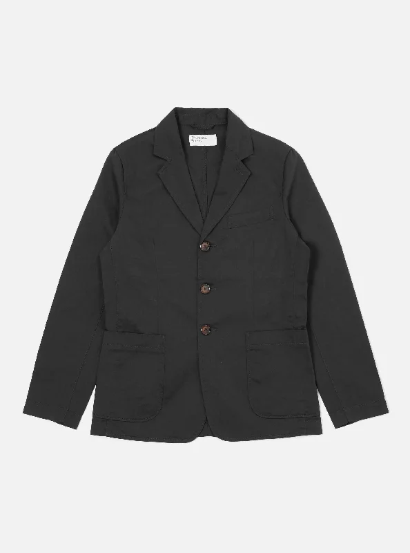 Single-shoulder Neck Design Universal Works Black London Suit Jacket