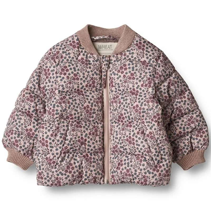 Simple Design Wheat Puffer Jacket Yuri Pale Lilac Berries