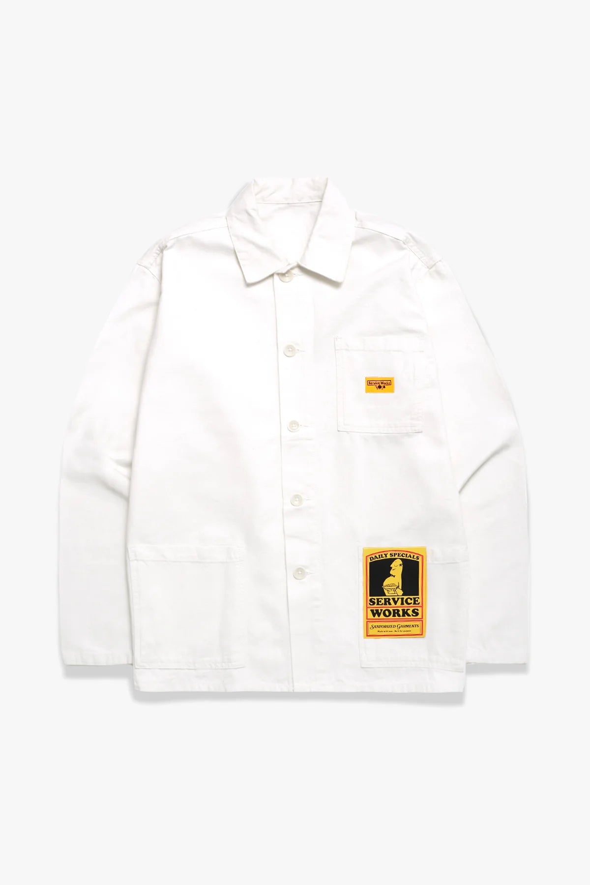 Beautiful Romance Service Works Off White Canvas Coverall Jacket
