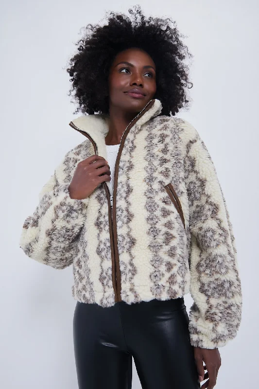 Fashion Expert Ecru Brown Mackensy Jacket