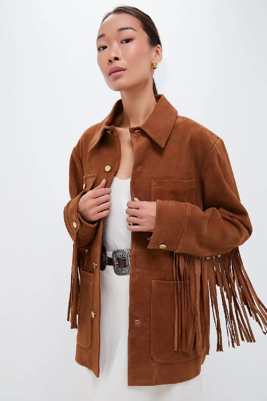 Personalized Wear Brown Fringe Suede Jacket