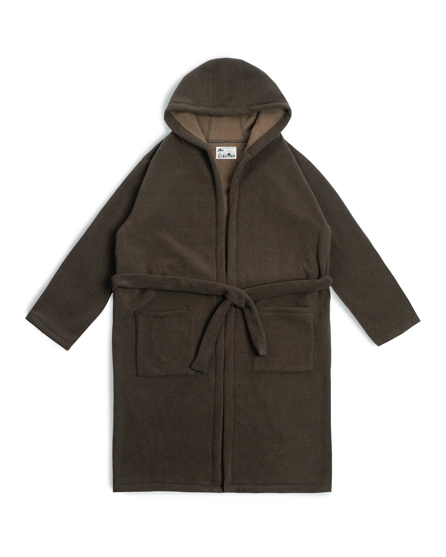 Sports And Leisure Bather Hickory Brown Sherpa Fleece Robe