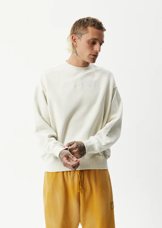 Stunning Fashion AFENDS Unlimited - Crew Neck Jumper - Worn White