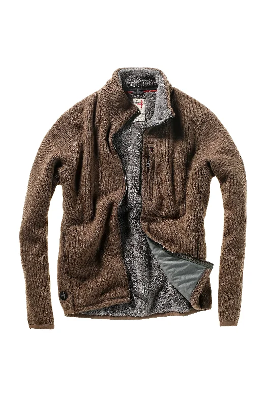 Casual Street Relwen Bark Brown Basecamp Rib-Pile Jacket