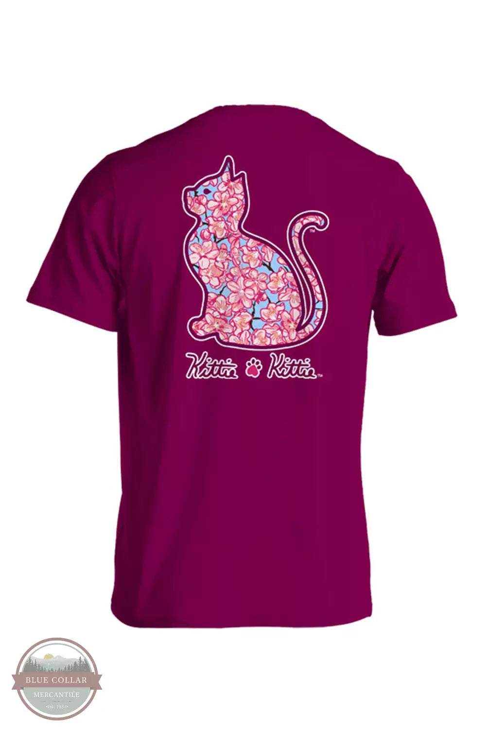 Romantic And Sweet PKK0206 Cherry Blossom Kittie T-Shirt