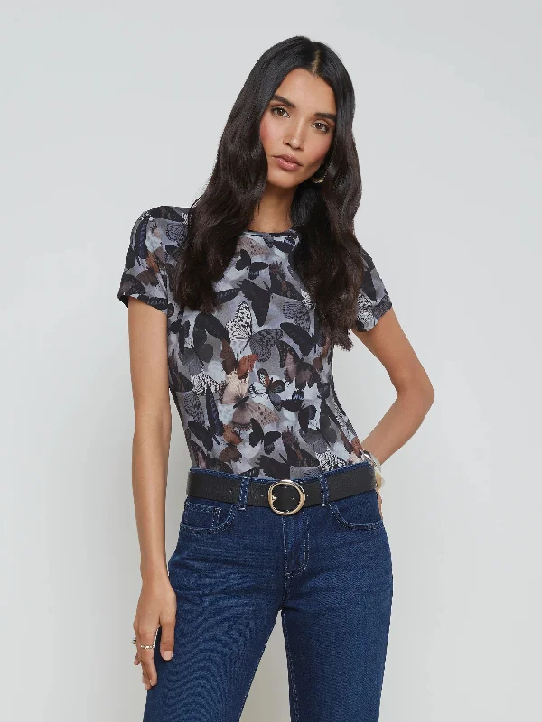 Autumn Selection 5507CCBdmby L'AGENCE Ressi S/S Crew Butterfly