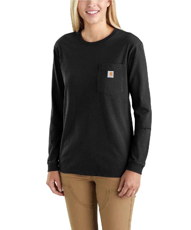 Comfortable Sweaters Carhartt Women's Long Sleeve Workwear T-shirt - Black