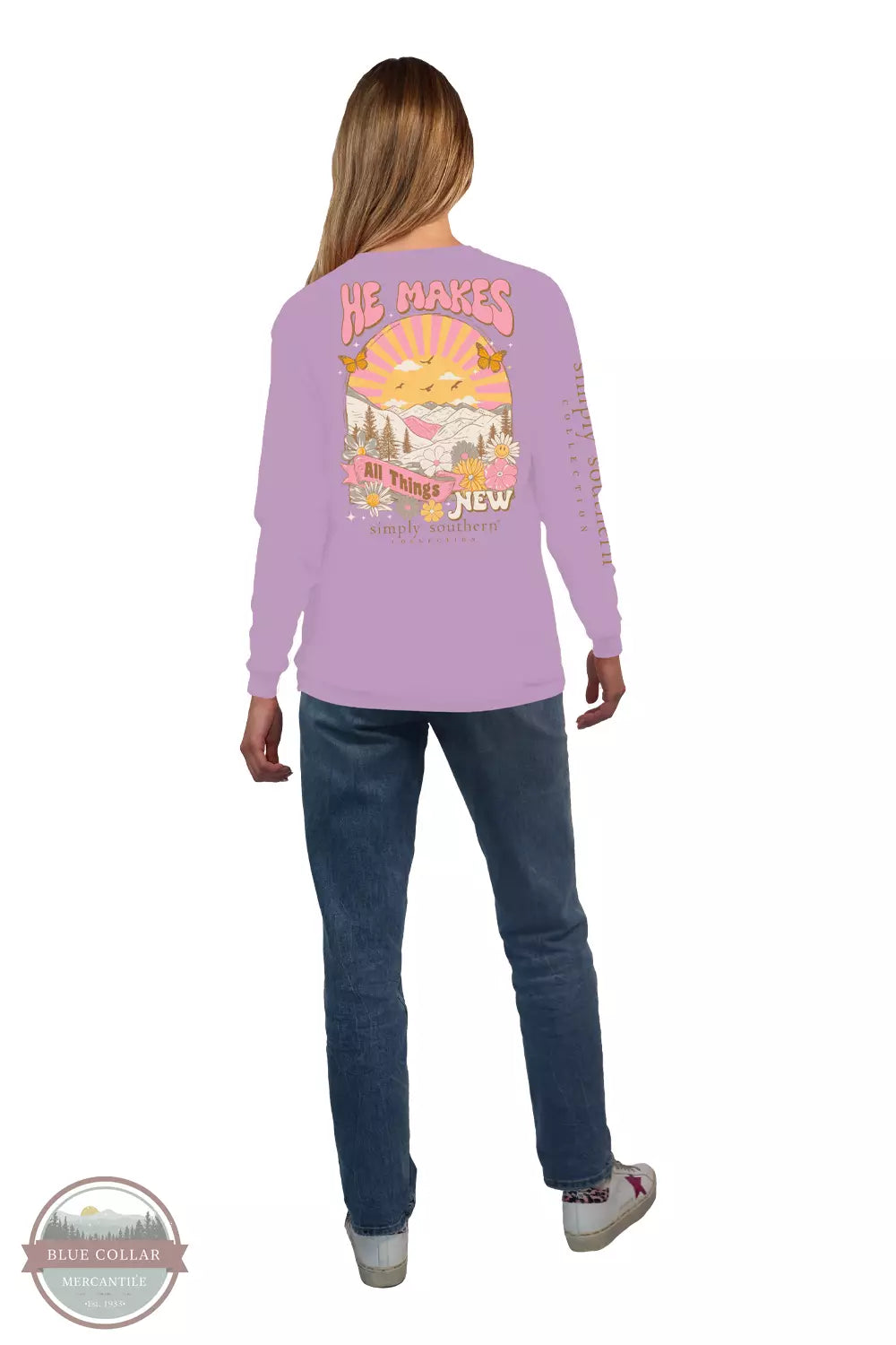 All-Day Comfort LS-NEW-LILAC He Makes All Things New Long Sleeve T-Shirt