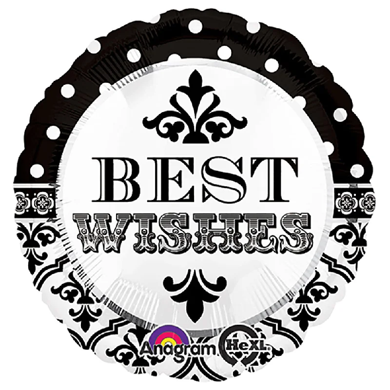 Leisure And Entertainment 18 inch DAMASK & DOTS BEST WISHES