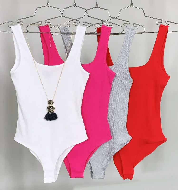 Fashion Must-have Rare Talent Ribbed Bodysuit - Multiple Colors