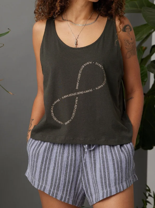 Street Style Infinity Easy Tank - Washed Black