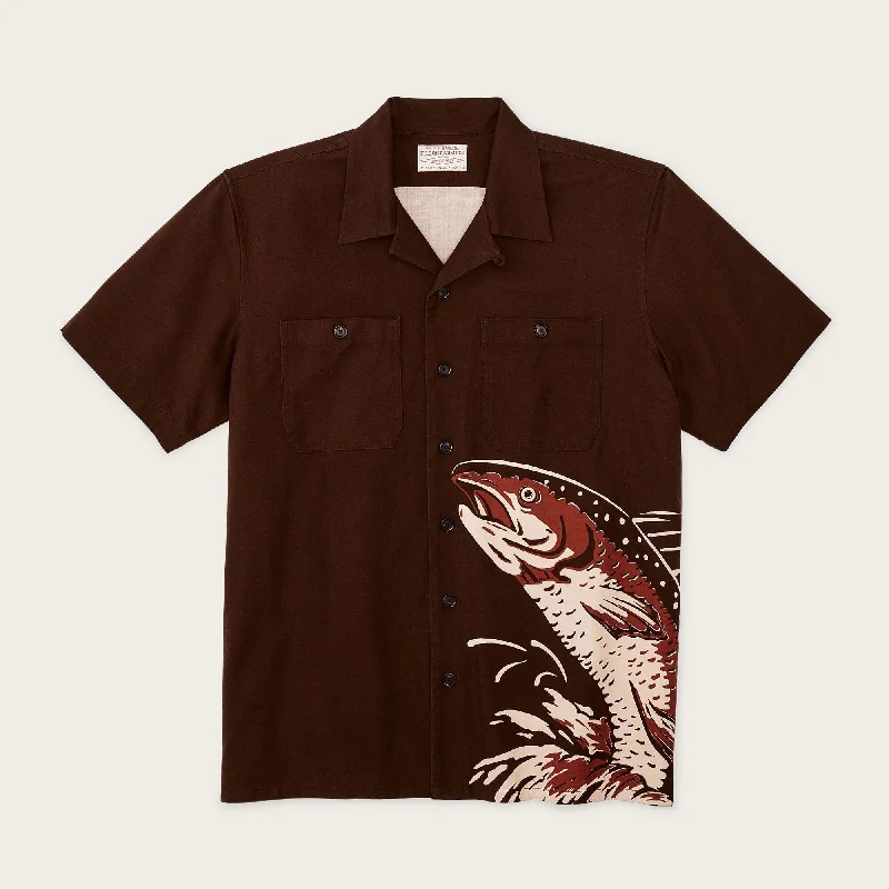 Elegant Outline RUSTIC SHORT SLEEVE CAMP SHIRT