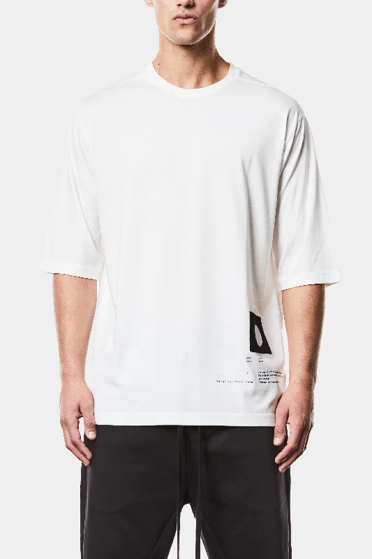 Simple Design Relaxed printed tee, White