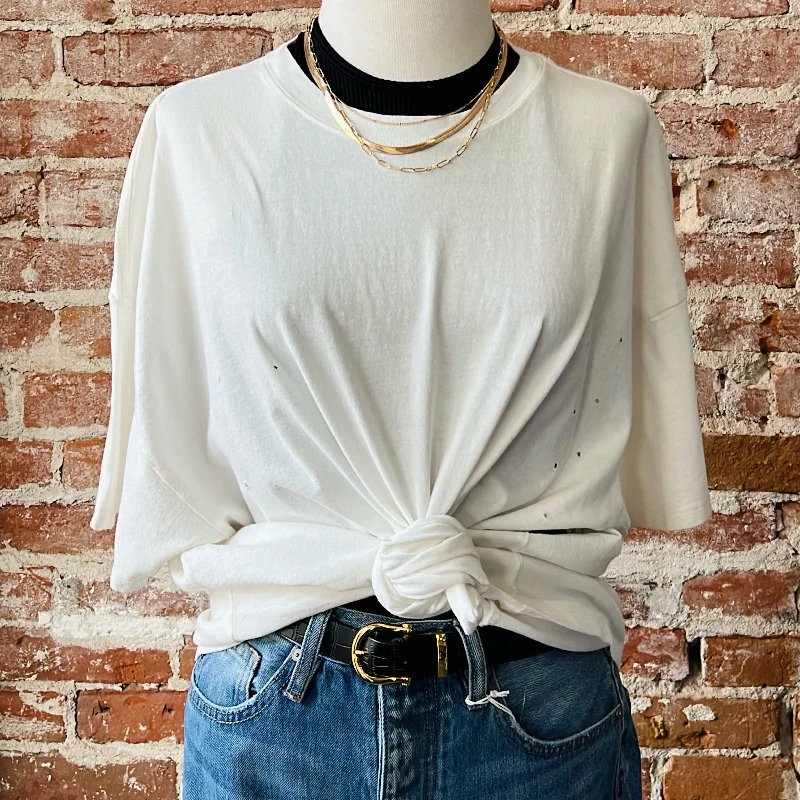 Comfortable And Simple Not Your Boyfriend’s Tee White