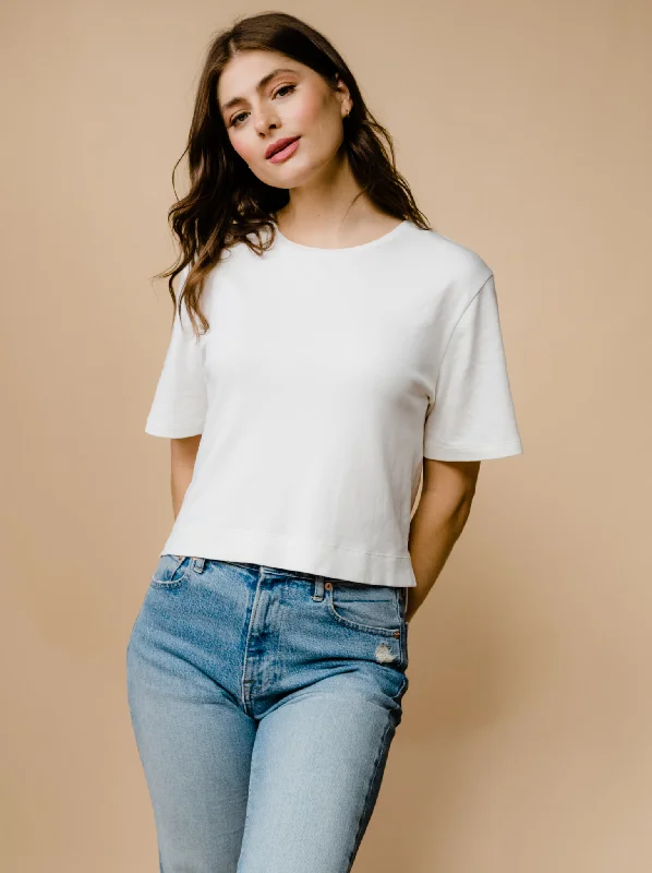 Timeless Comfort Maria Boxy Tee - White