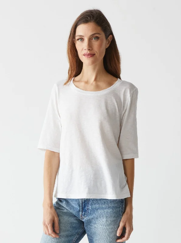 Cozy Vibes Dua Supima Tee - White