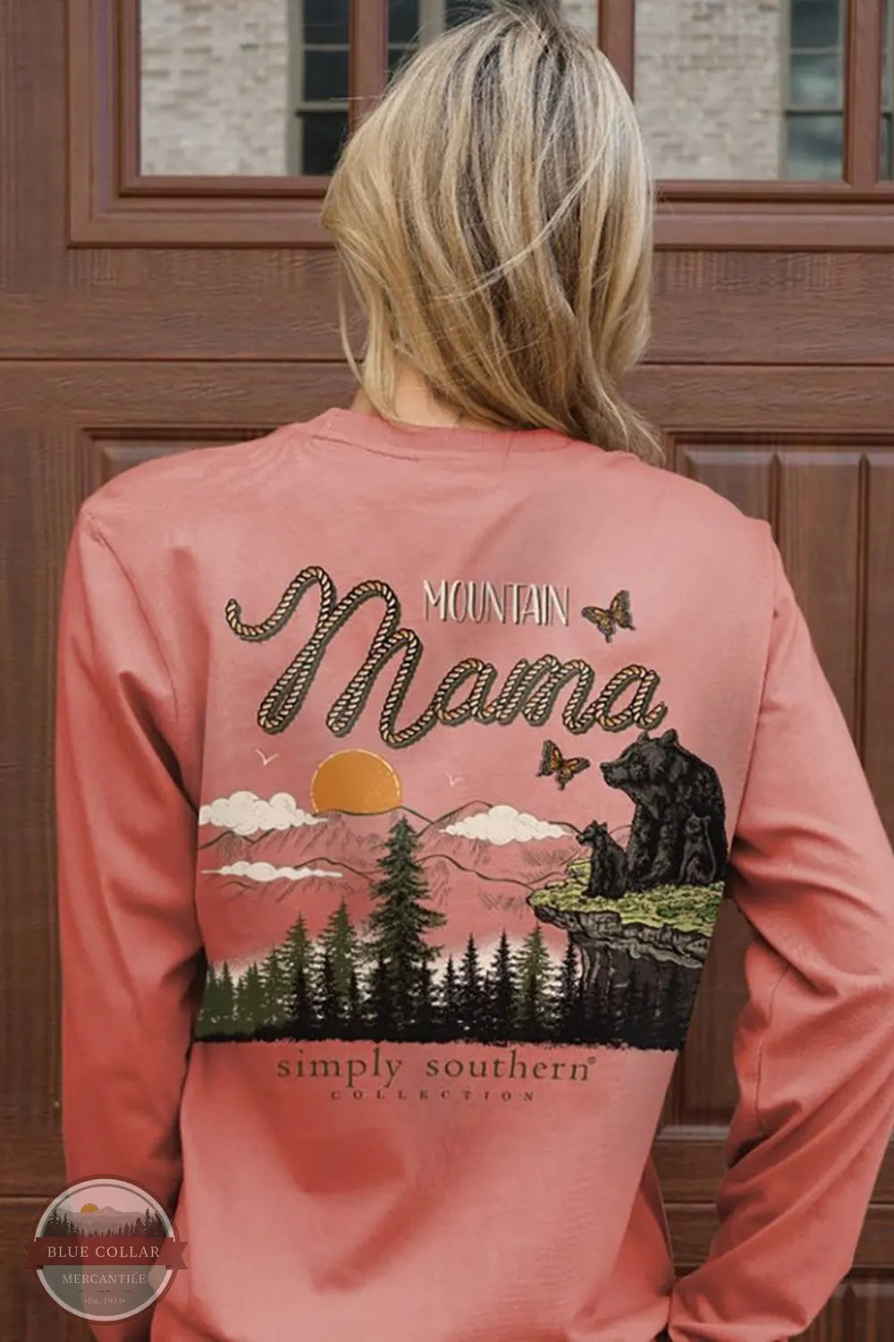 Urban Comfort Mountain Mama Long Sleeve T-Shirt LS-MTNMAMA-ROUGE