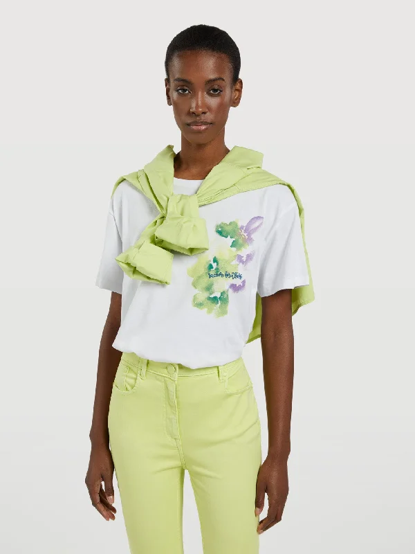 Economic Outlook Flowers Print T-shirt