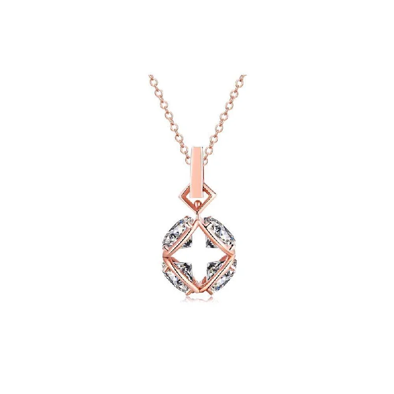 Exquisite Design OOPS JEWELRY | 4 for You Necklace | Rose Gold