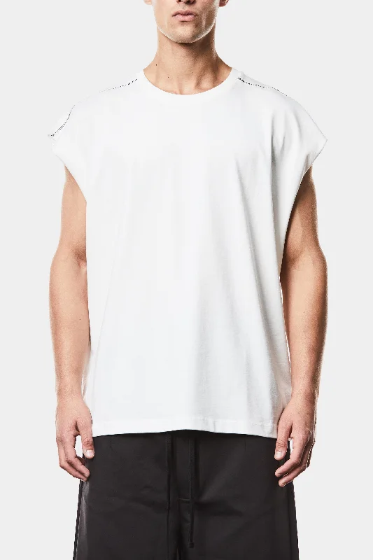 Design Trend Oversized cotton tank, White