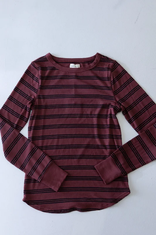 Innovative Design Stacy Striped Top | Sable/Black