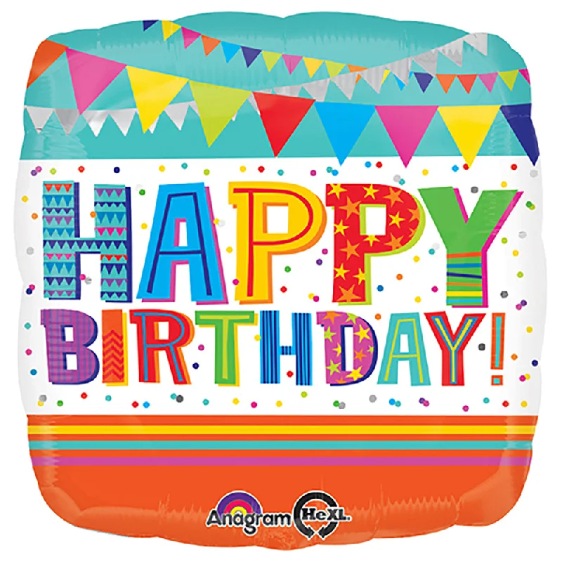 Fresh Comfort 18 inch BRIGHT & BOLD HAPPY BIRTHDAY